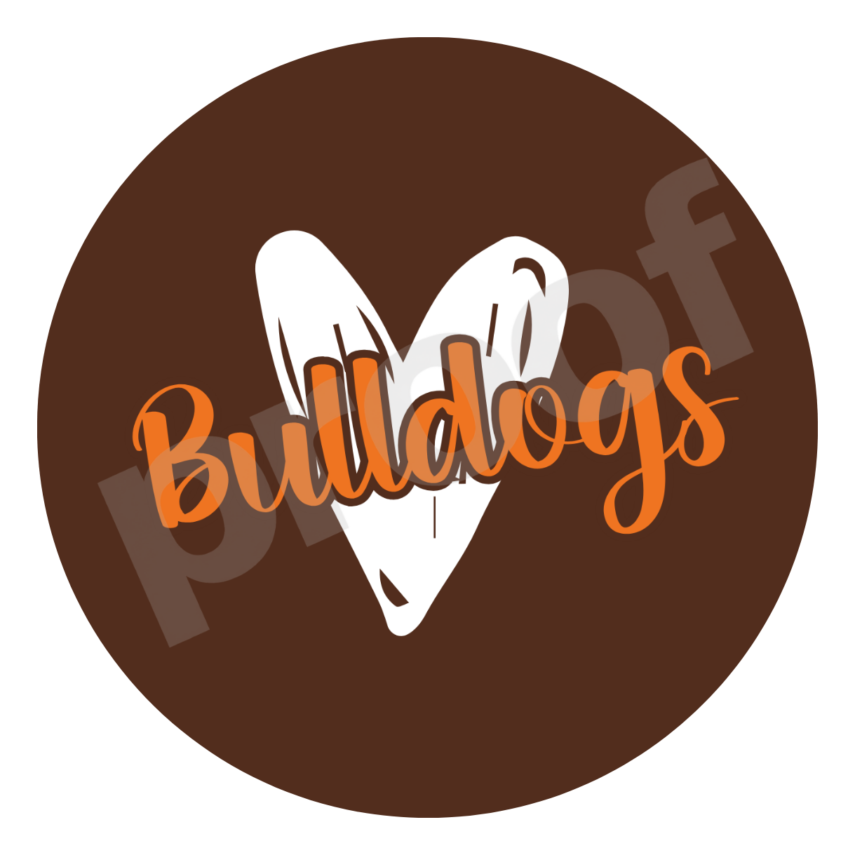 Heath Bulldogs | Design 05 – Game Day Button