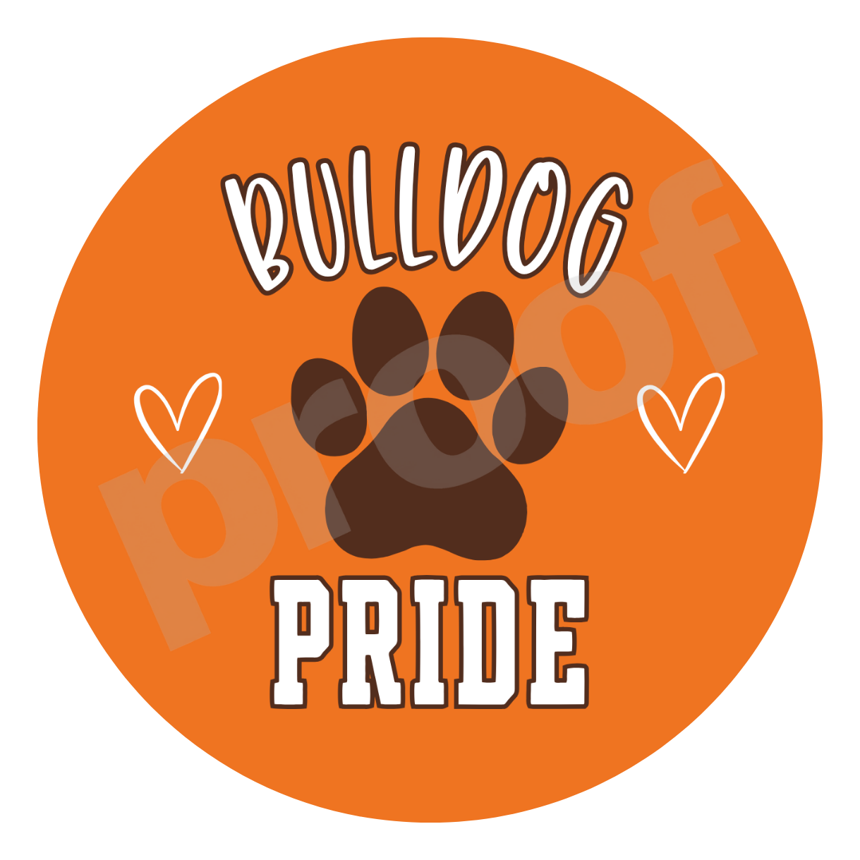 Heath Bulldogs | Design 04 – Game Day Button