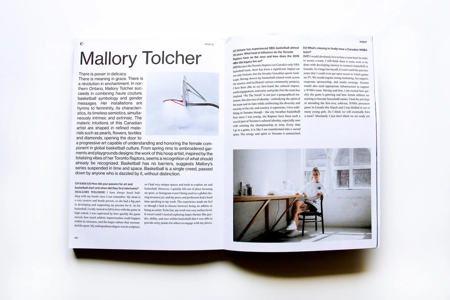 Grateful to be included in an edition of @overseasmag. 🙏 

&ldquo;Her installations are hymns to femininity&hellip; opening the door to a progressive art capable of understanding and honoring the female component in global basketball culture.&rdquo;