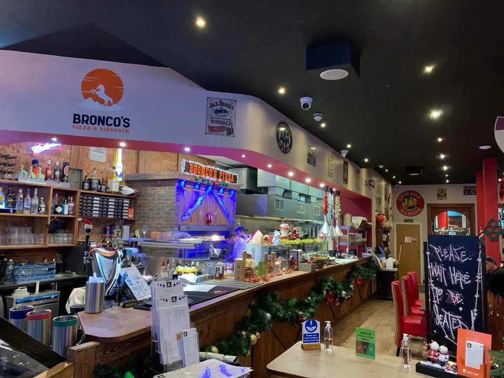 BRONCO’S PIZZA & RIBSHACK. WORCESTER PARK. LONDON — CONCEPTOR