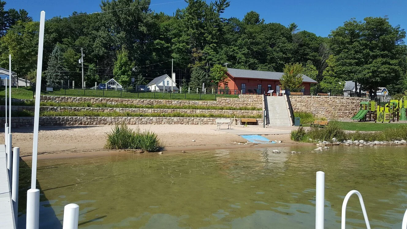 Topinabee Beach Park at Mullett Lake