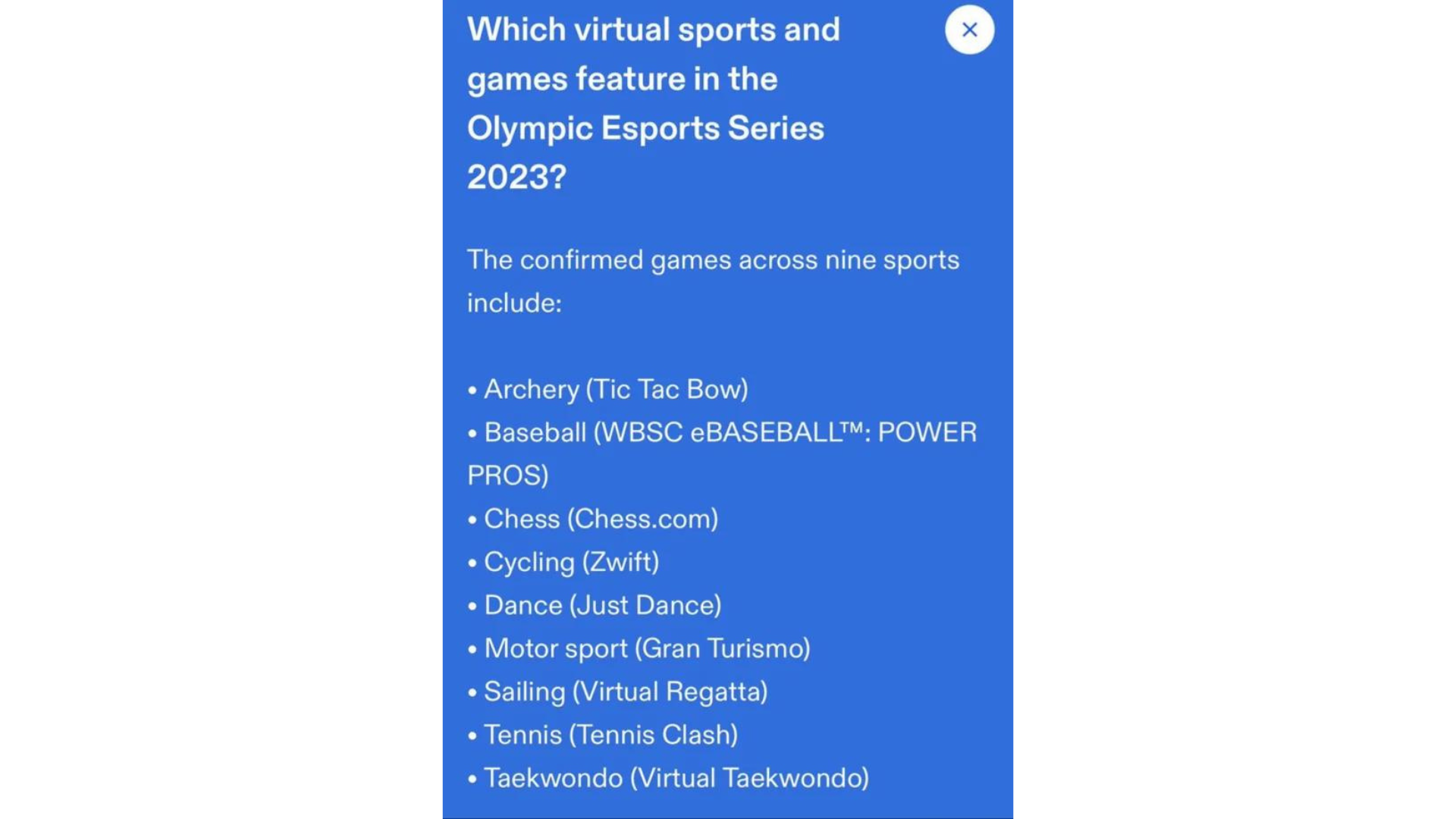 The Olympics’ Esports Lineup Causes Laughter on Social Media