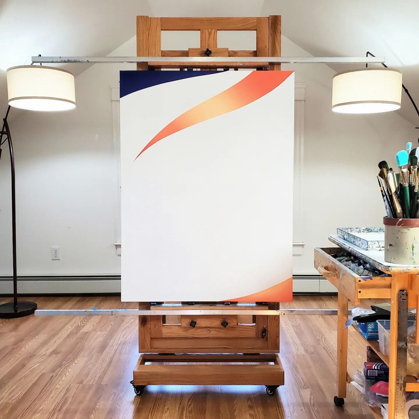 Beginnings of a new Precision series nature painting. Arches Sunrise, oil on canvas, 36 x 48 in.

#archesnationalpark #abstractlandscape #utahlandscape #paintingstudio #stephanieschechter