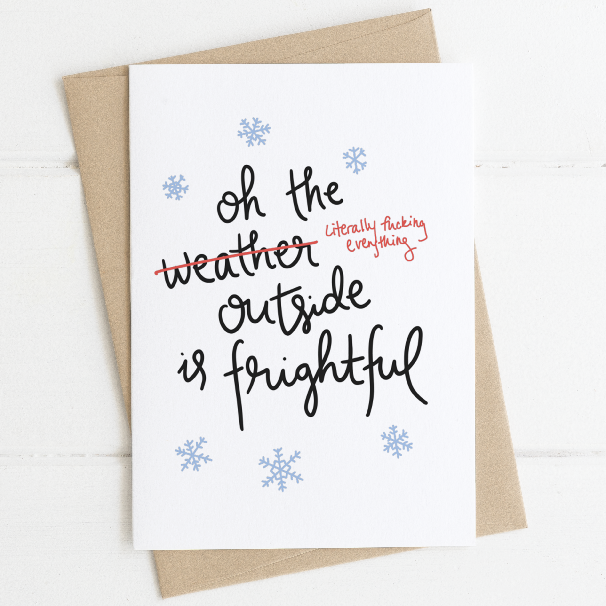 Oh the Weather Outside is Frightful Card