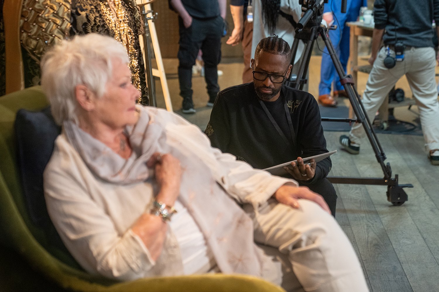 Curtis Holder drawing Dame Judi Dench, 2023