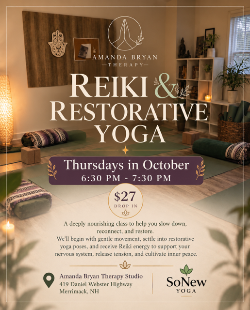 Weekly Yoga Class: Reiki & Restorative Yoga