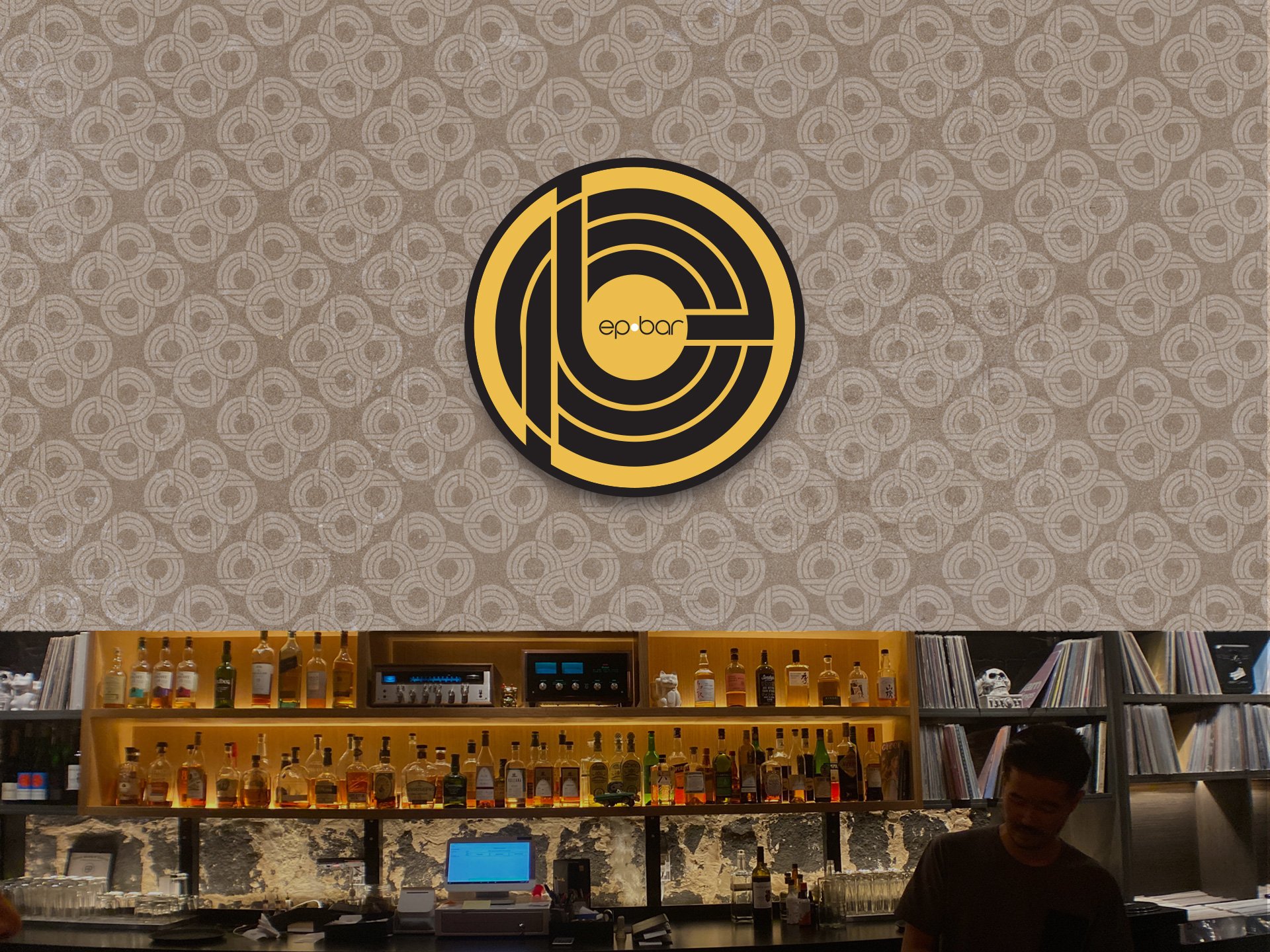 Brand Logo and Signature Pattern Re-design for hospitality client EP Bar, Honolulu, HI