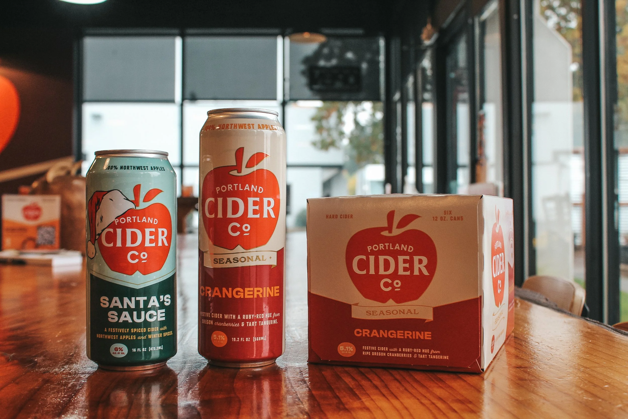 Seasonal Crangerine and Santa’s Sauce ciders from Portland Cider Co