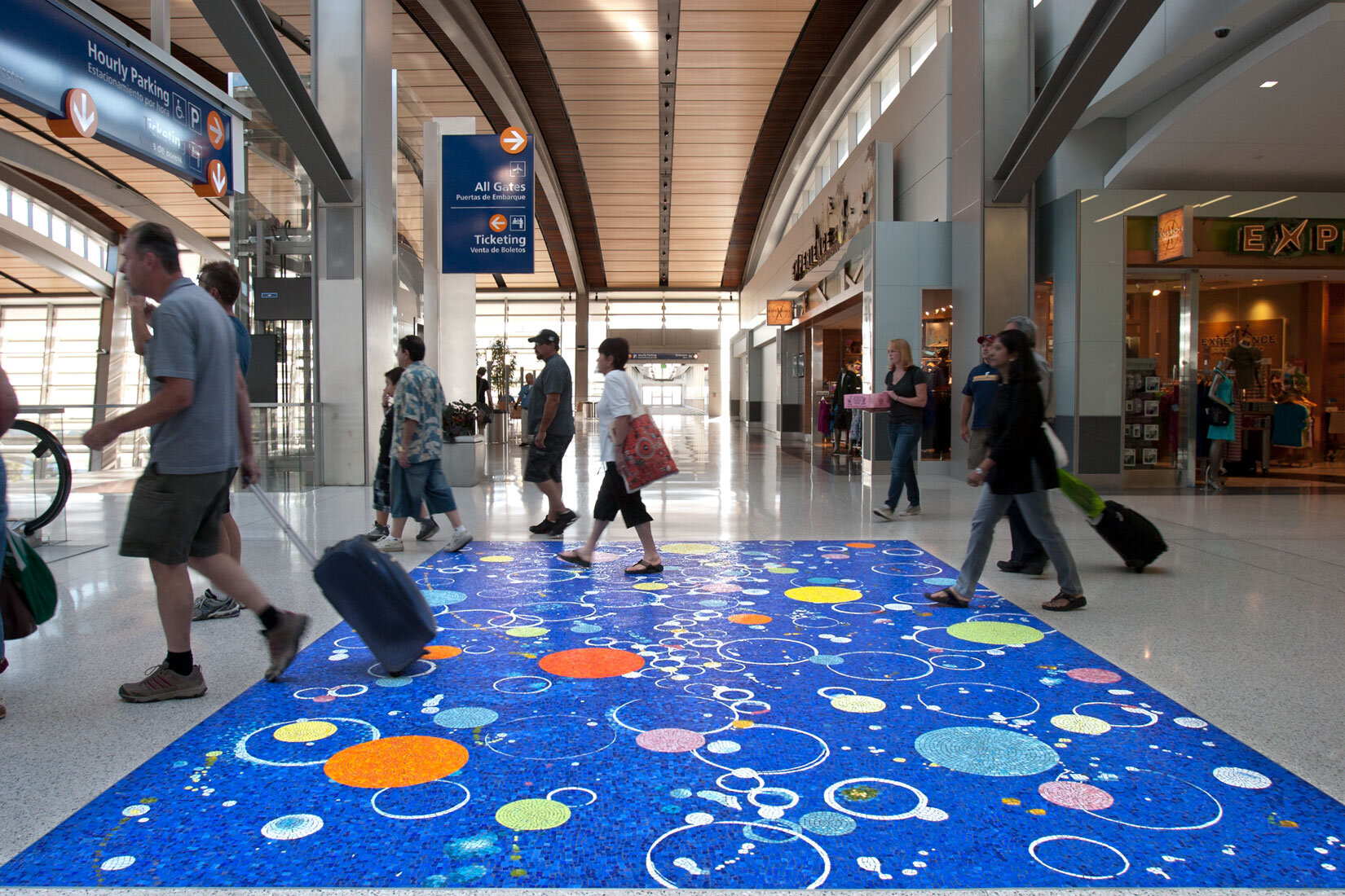   A Fragment of the Universe,  2011, glass mosaic, 12' x 18' S.M.A.C. public art commission, Sacramento International Airport 