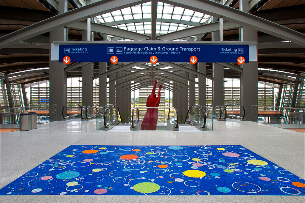   A Fragment of the Universe , 2011, glass mosaic, 12' x 18' S.M.A.C. public art commission, Sacramento International Airport 