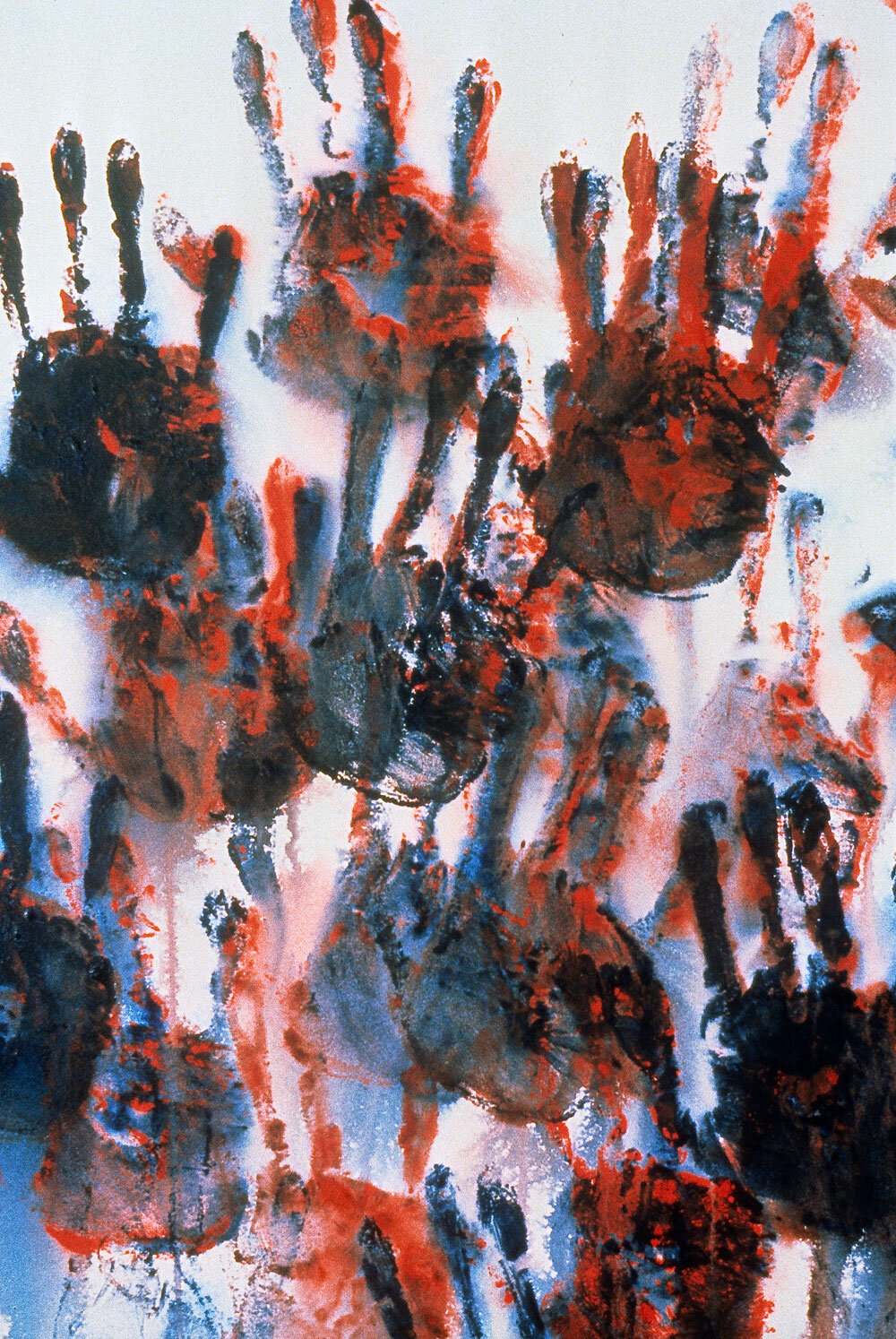   Cluster  (detail), 1994, acrylic on paper, 41 x 26 inches 