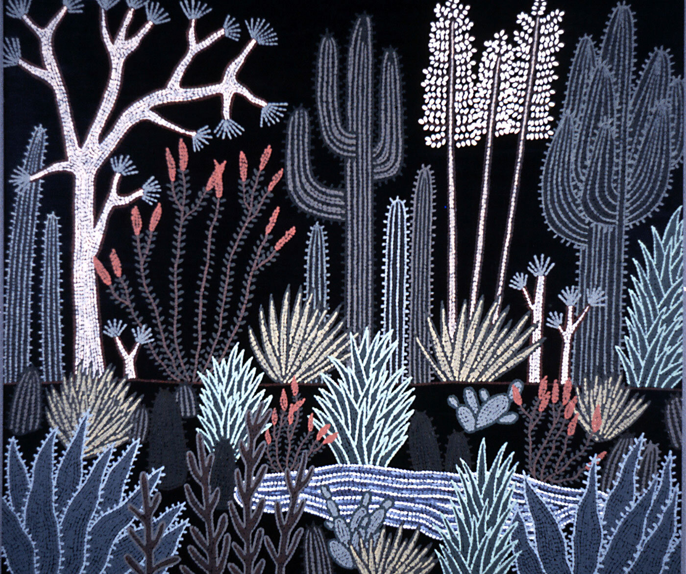   Cactus Garden,  1975, acrylic on watercolor board, 22 x 25 inches.  Private collection, Seattle  