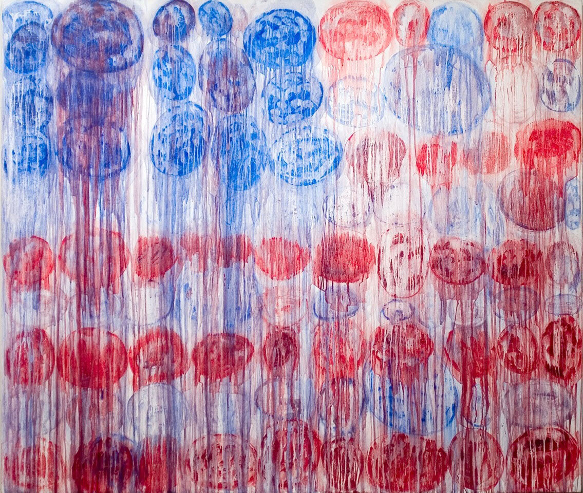   Flag , 1991, acrylic on canvas, 6x 7 feet 