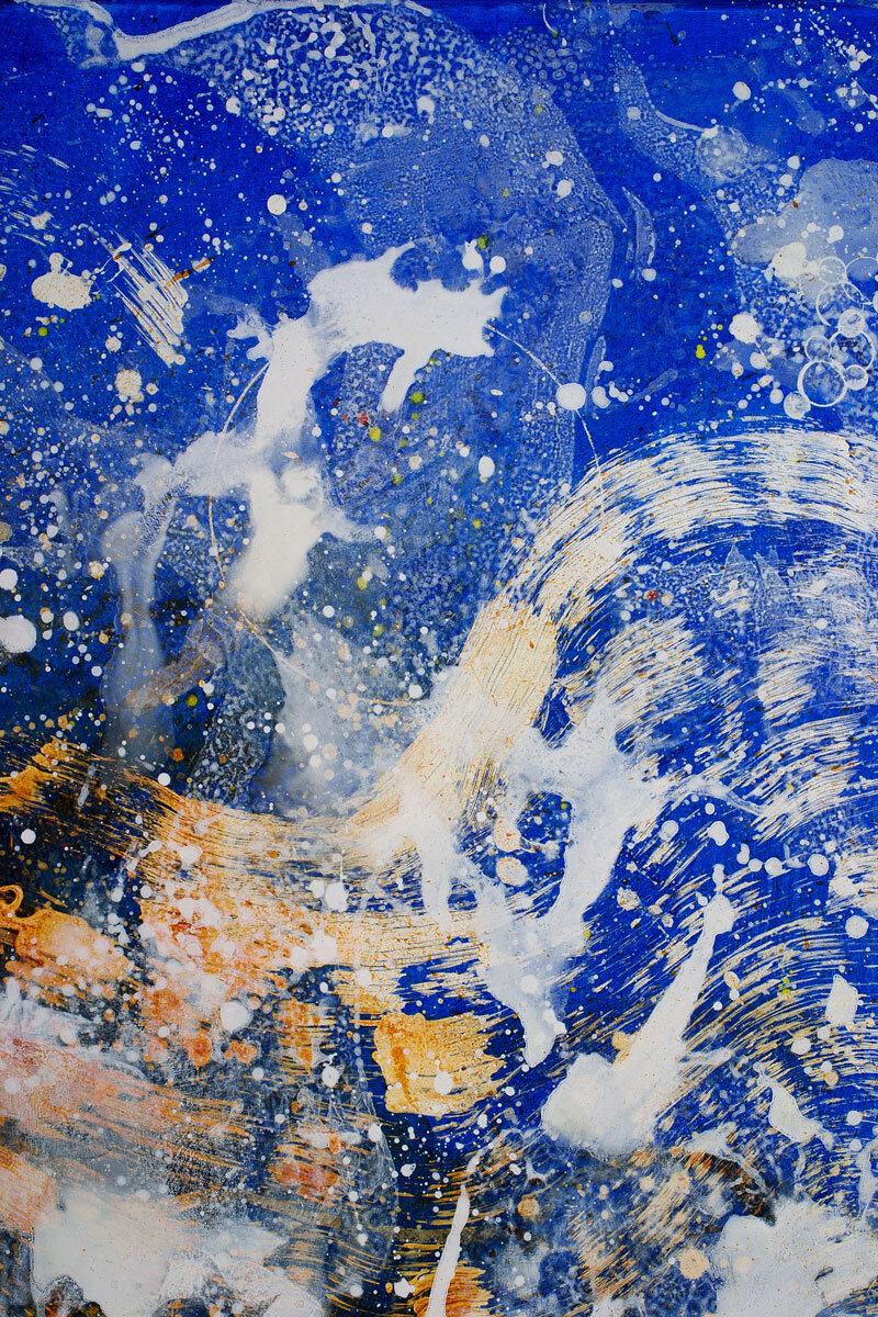   Wave II  (detail), 2013, acrylic on canvas, 48” x 96” 
