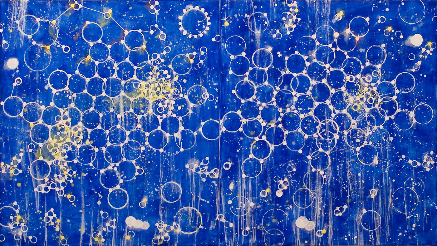   A Billion Stars Go Spinning Through the Night , 2008, acrylic on canvas, 36 x 64 inches. Private Collection 
