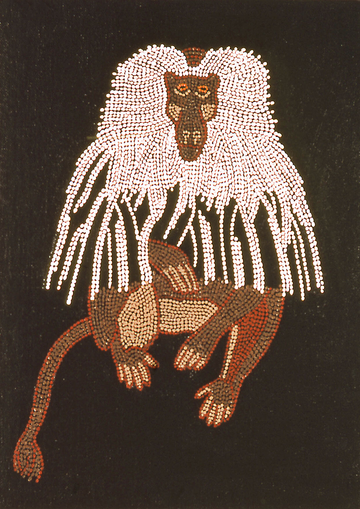  Hymadras Baboon , 1973, acyrlic on paper, 17 x 14 inches 