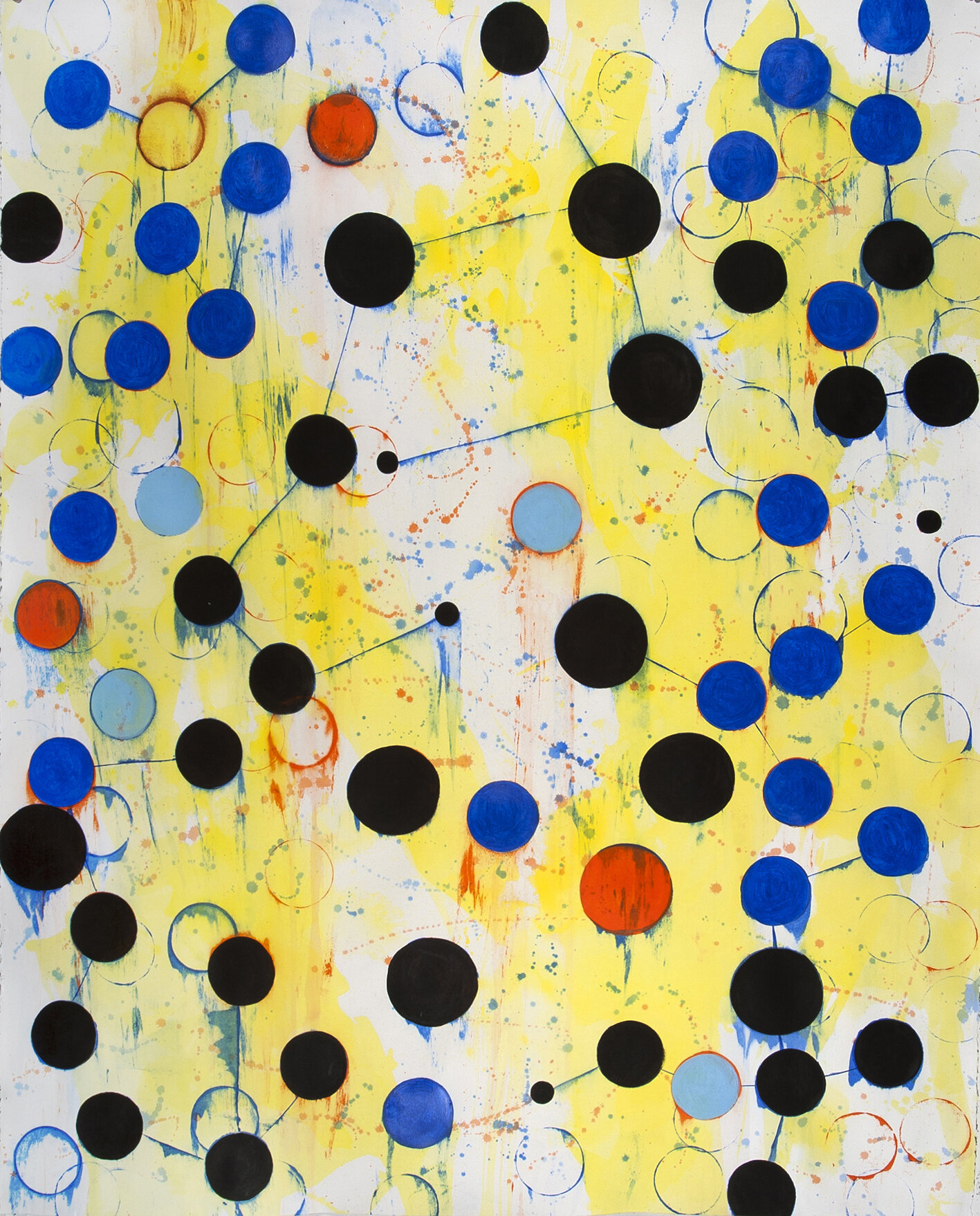   Dot Connection , 2012, acrylic on paper, 52 x 42 inches 
