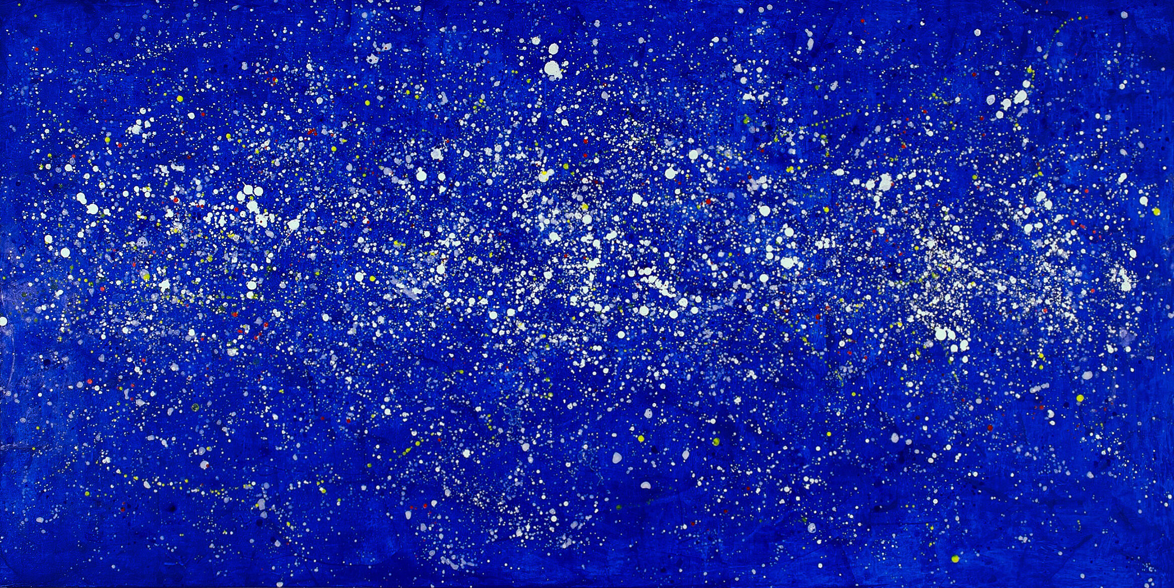   Galaxy XI , 2016, acrylic on canvas mounted on panel, 42 x 84 inches.  Private Collection, Sacramento, CA  