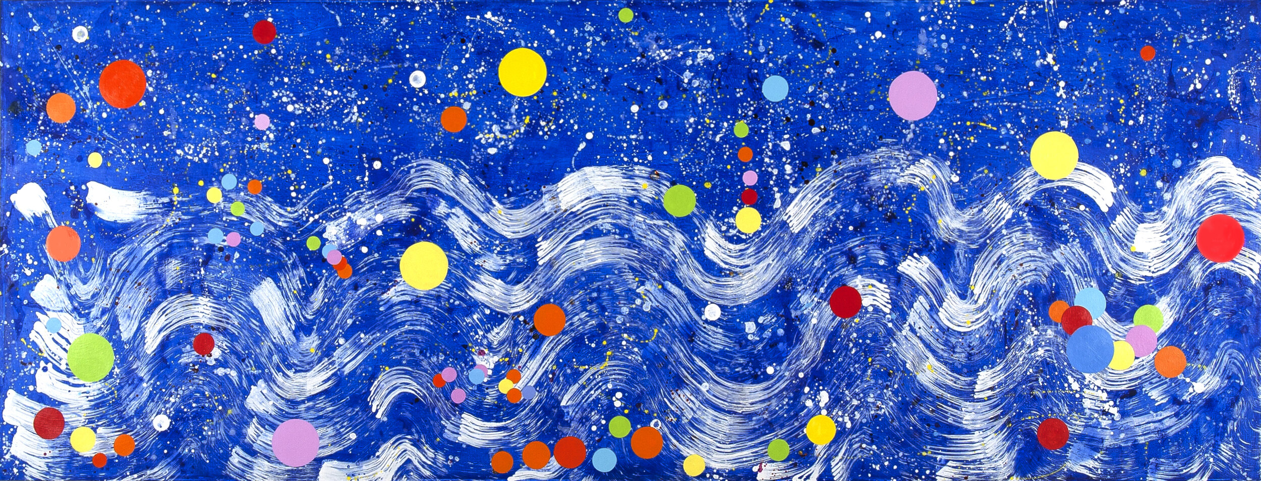   Night Waves , 2013, acrylic on canvas, 30 x 80 inches 