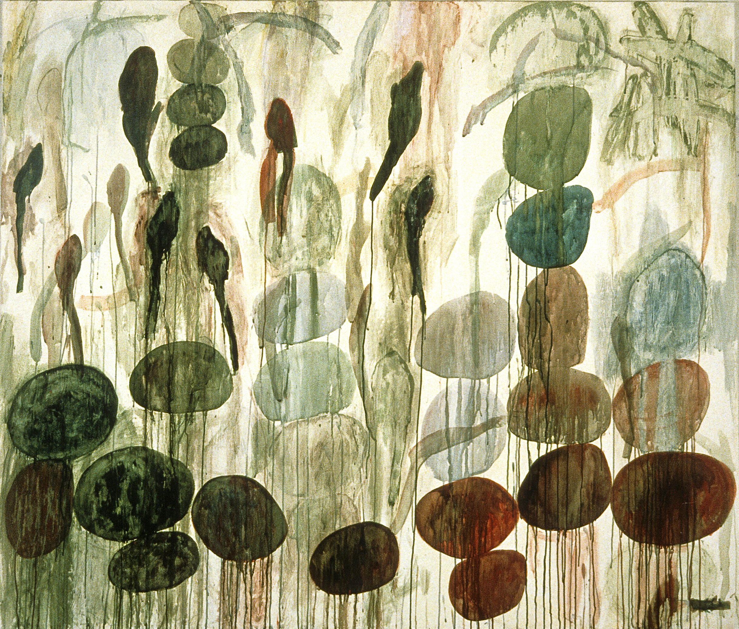   Stones of Winter II , 1988-89, acrylic, vellum on canvas, 6 x 7 feet   