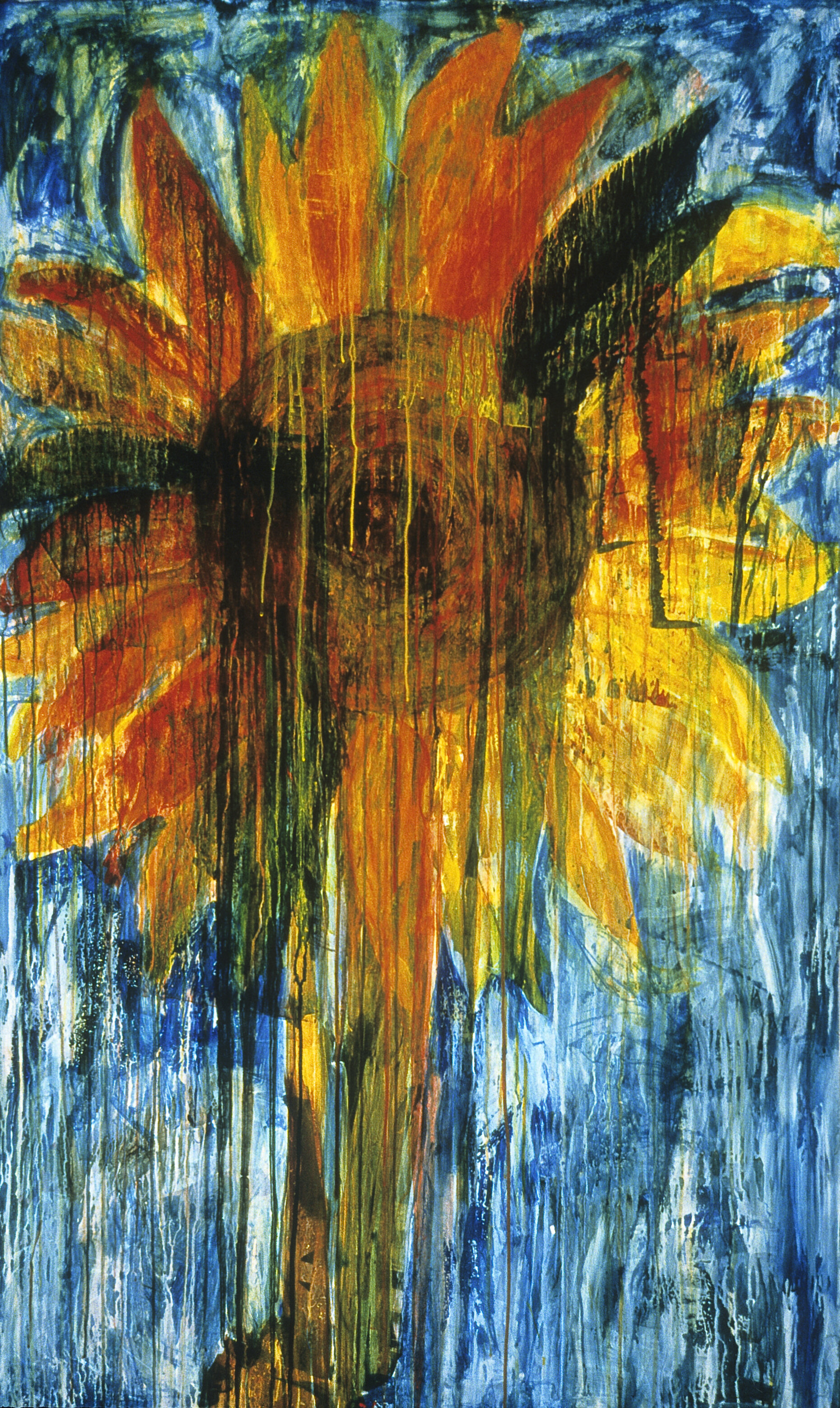   Sunflower , 1992, acrylic on rag vellum, 72 x 42 inches.  Collection of the artist 