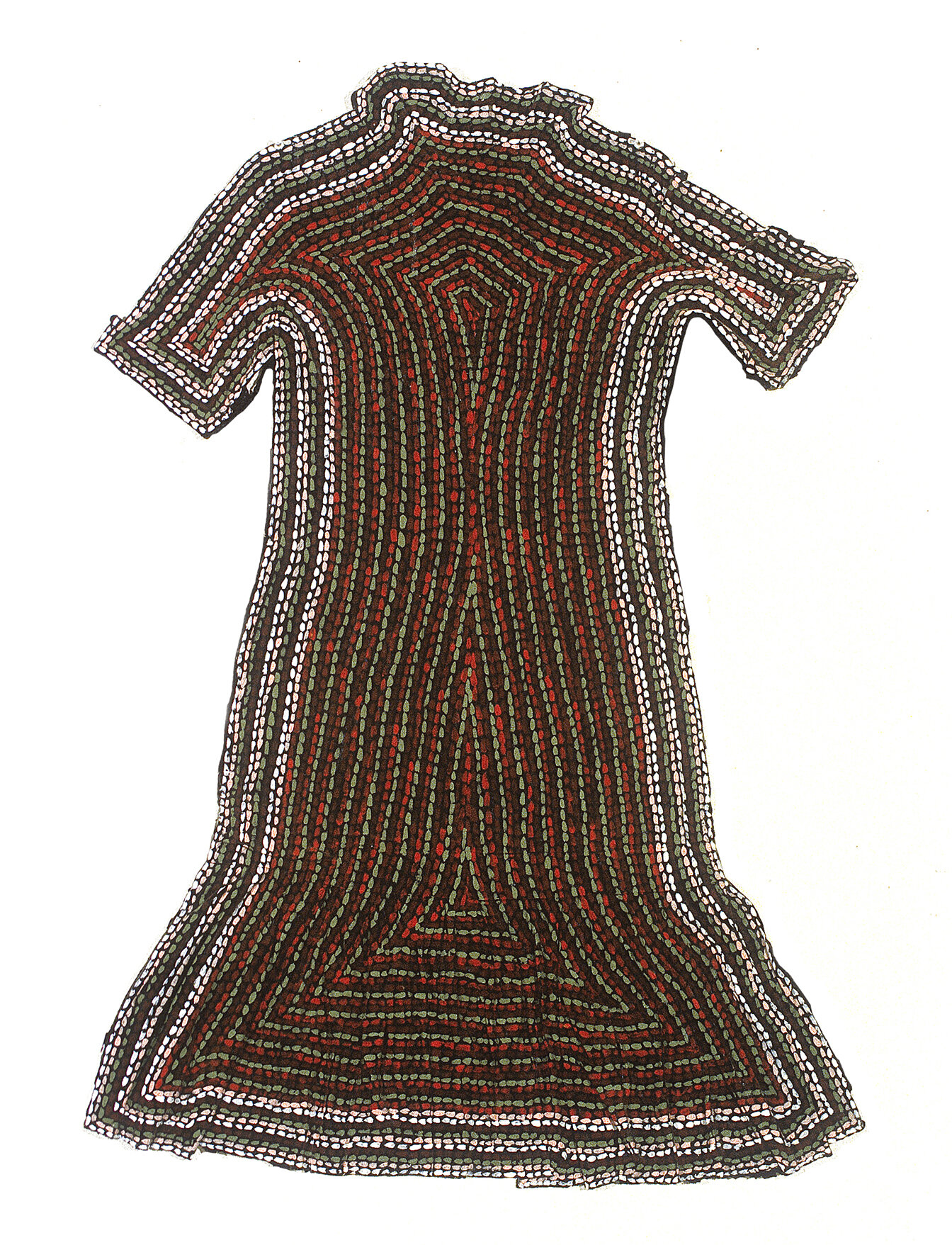   Red &amp; Green Dress , 1978, dress, gesso, latex enamel, acrylic 