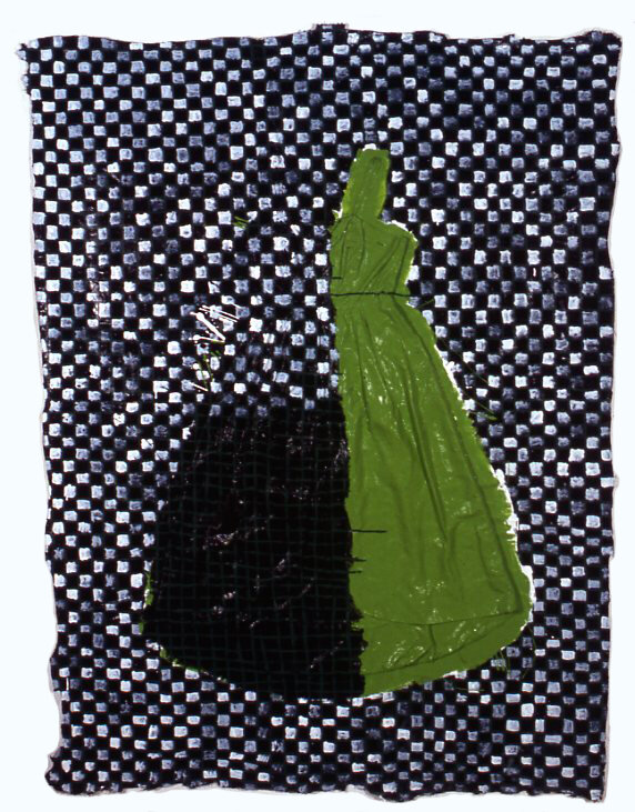   Disappearing Evening Gown , 1978, taffeta gown, gesso, gauze, acrylic, latex enamel, 87 x 60 inches   