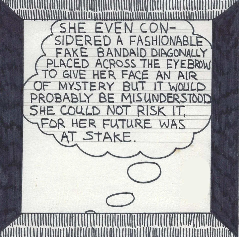   Felicia Shy , 1970-71, ink-on-paper cartoon panel, dimensions variable 