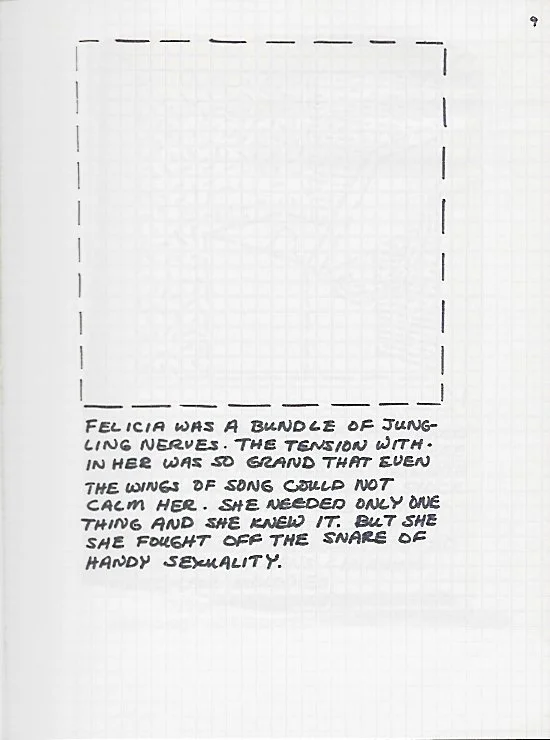   Felicia Shy , 1970-71, ink-on-paper cartoon panel, dimensions variable 