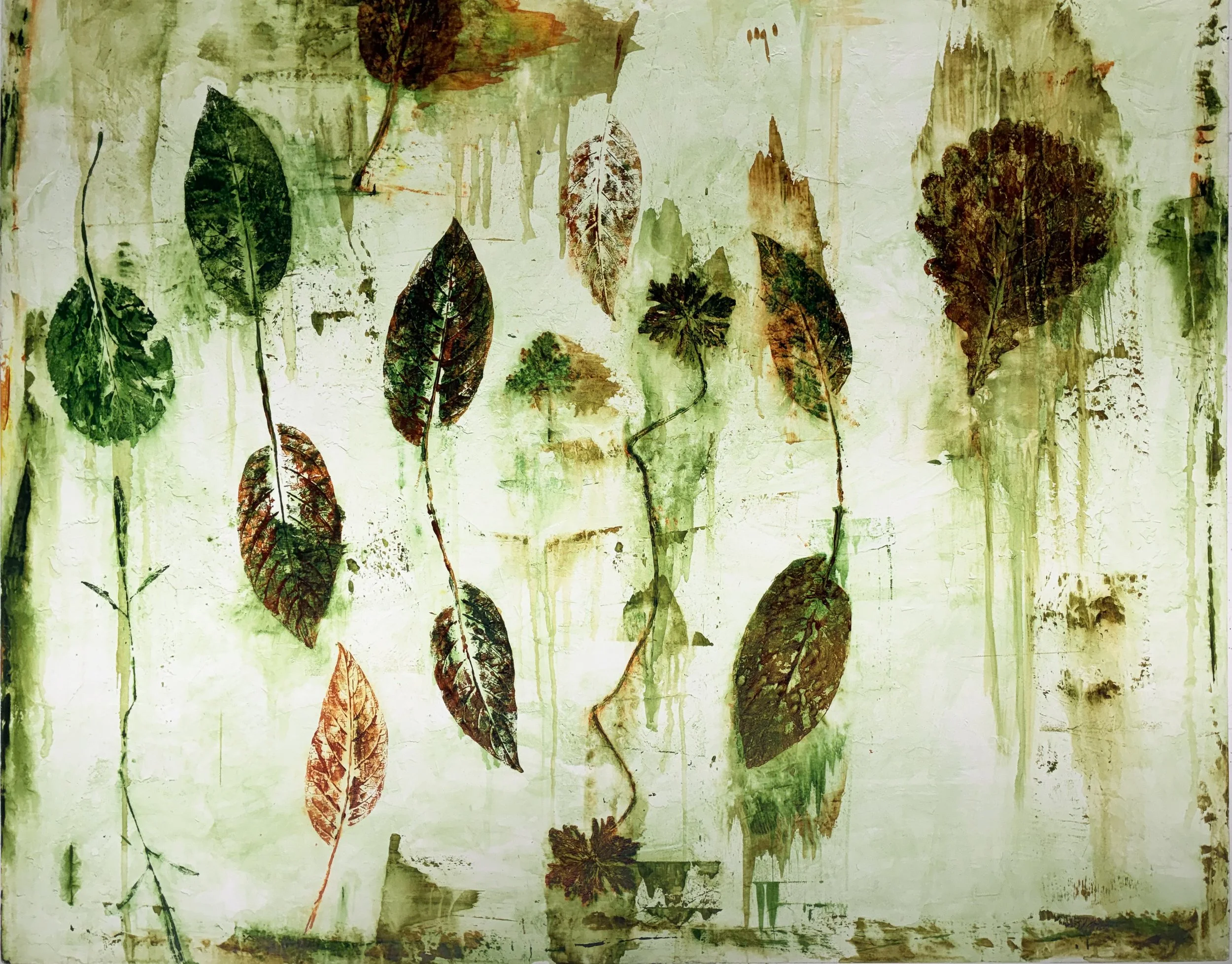   STEMS , 1999, acrylic on  wood panel, 48 x 60 inches 