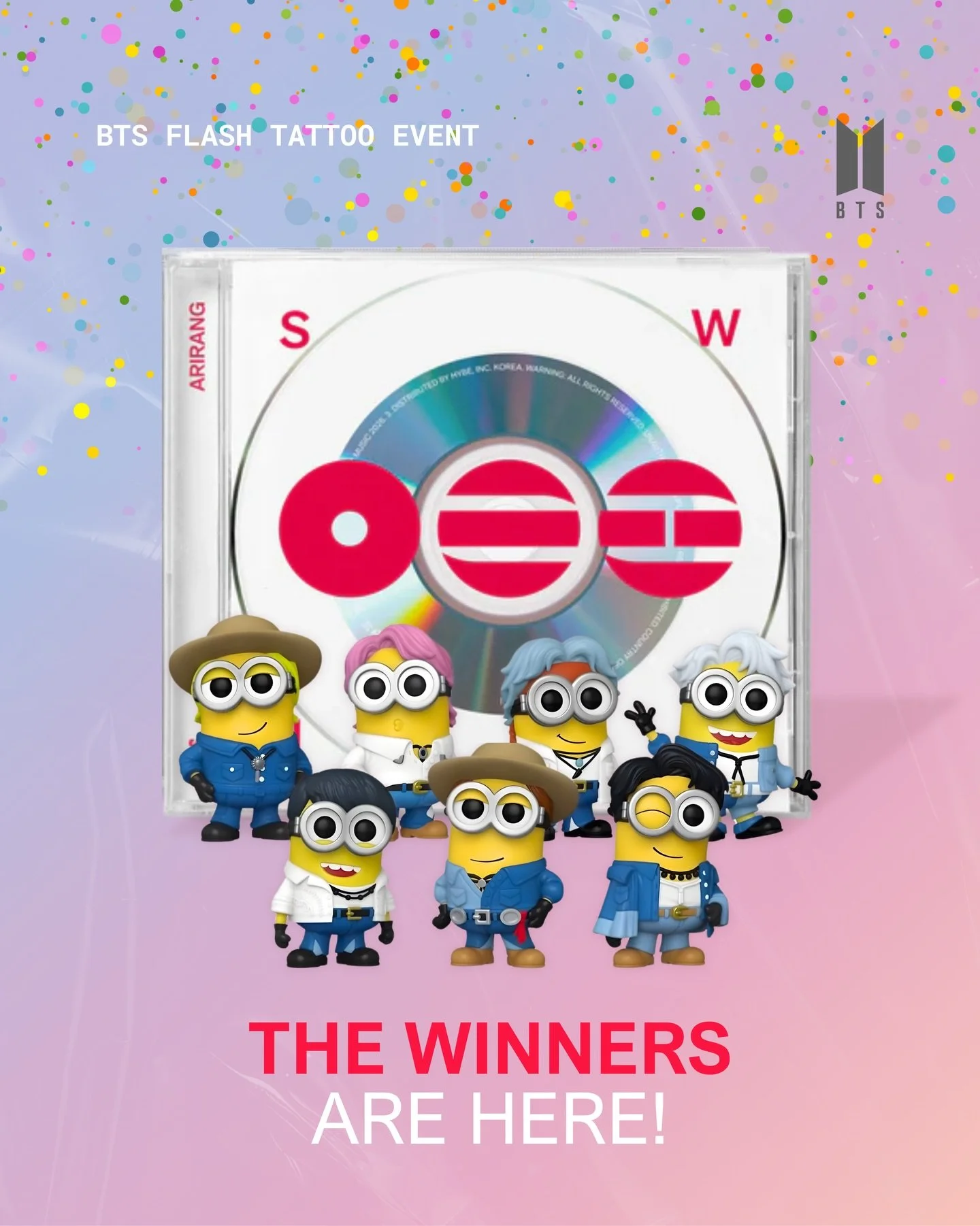 CONGRATULATIONS! 🎉 
The wait is over. We are so excited to announce the 10 lucky winners of our BTS Flash Event! 💜

A huge thank you to everyone who participated and brought so much purple energy to our studio. Please join us in celebrating our win