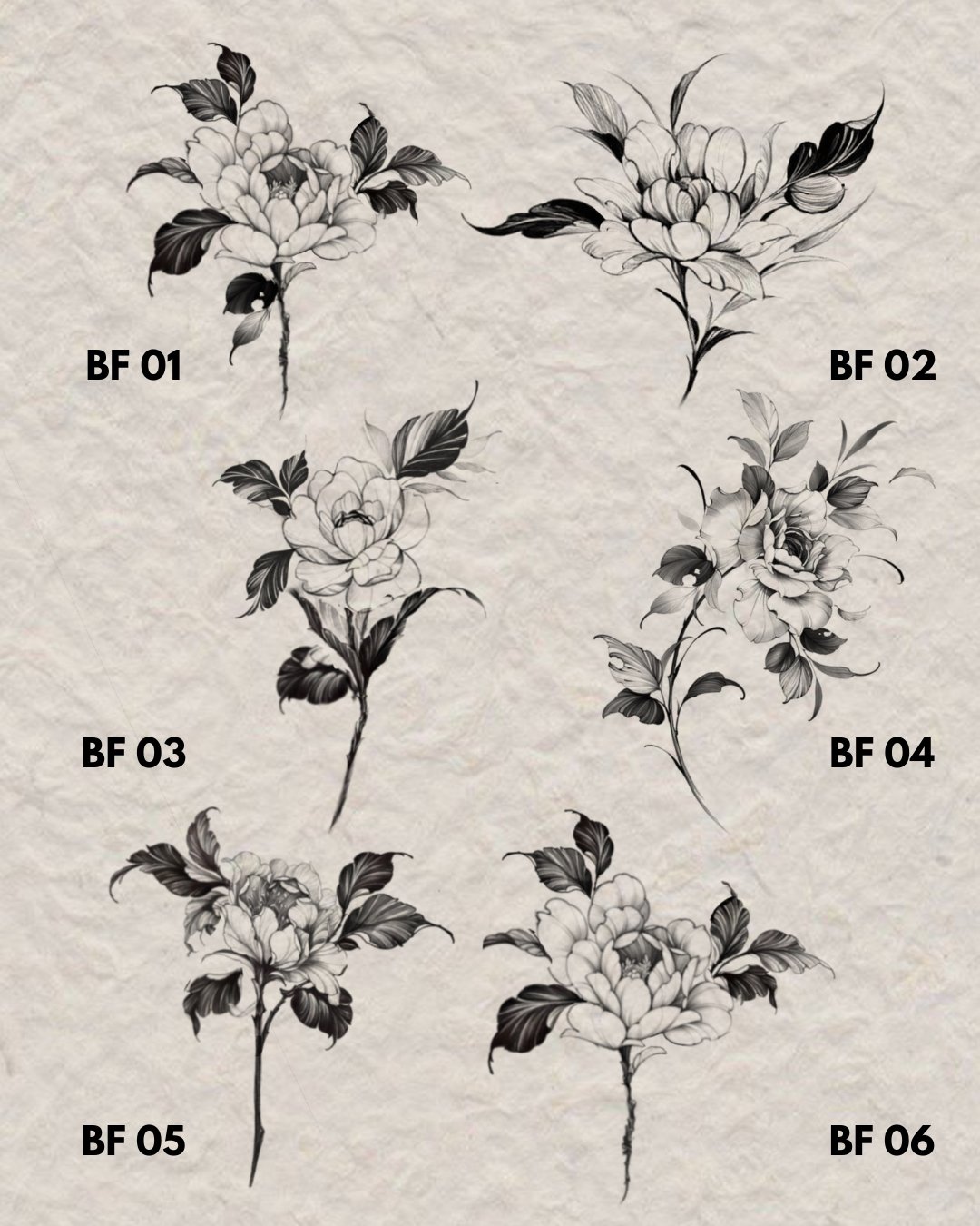 Black Flowers Series