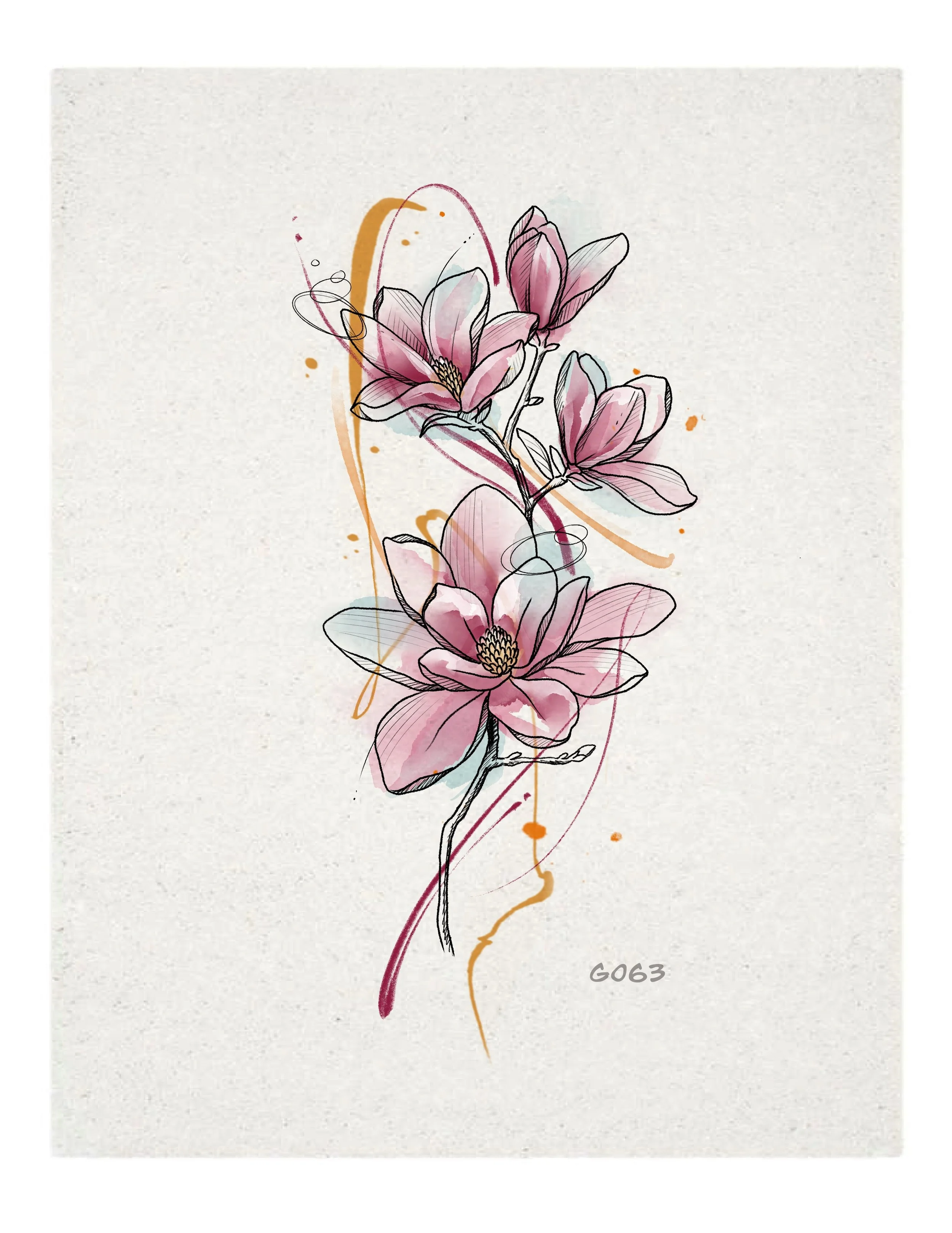 Watercolor Flower A