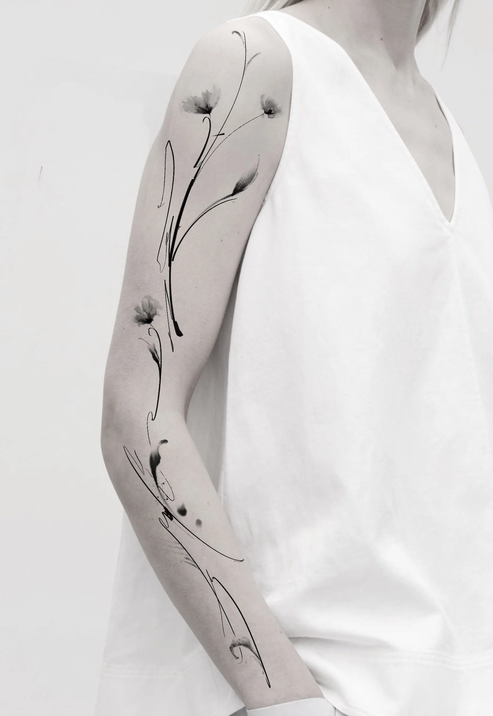 Abstract Flowing flowers