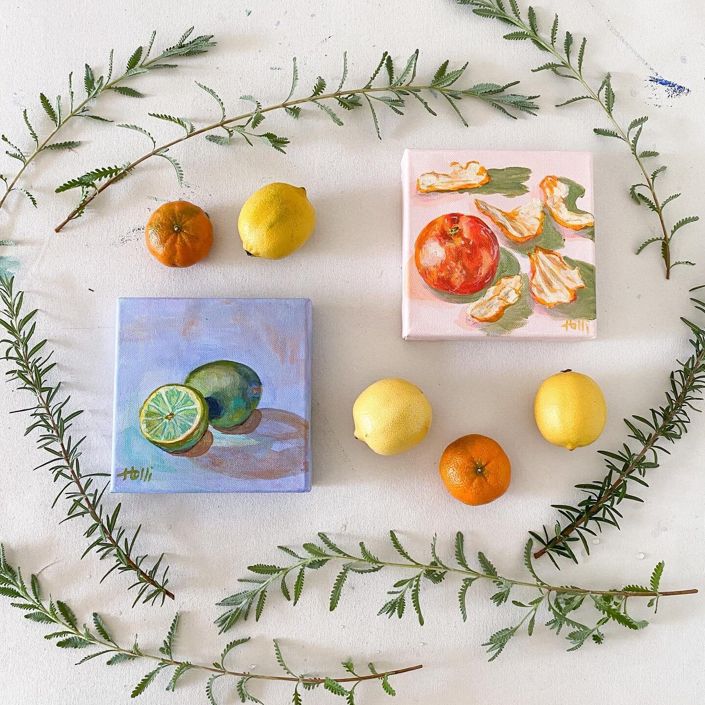 Keeping it fresh with these two gems. 

Honey Lime Squeeze, and Citrus Cutie, both 6&rdquo;x6&rdquo;, acrylic on canvas.

Both available on my website. Follow the link in my bio to get there, and send any questions my way!