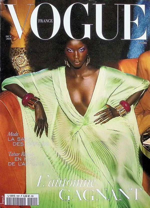 Couverture du magazine Vogue numéro 1051 octobre 2024 mentionnant Marie-Claire Le Fevre facialiste et fondatrice de Maison Le Fevre