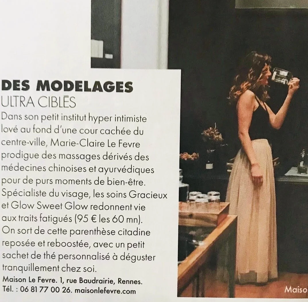 Article du magazine ELLE mentionnant Marie-Claire Le Fevre et Maison Le Fevre à Rennes