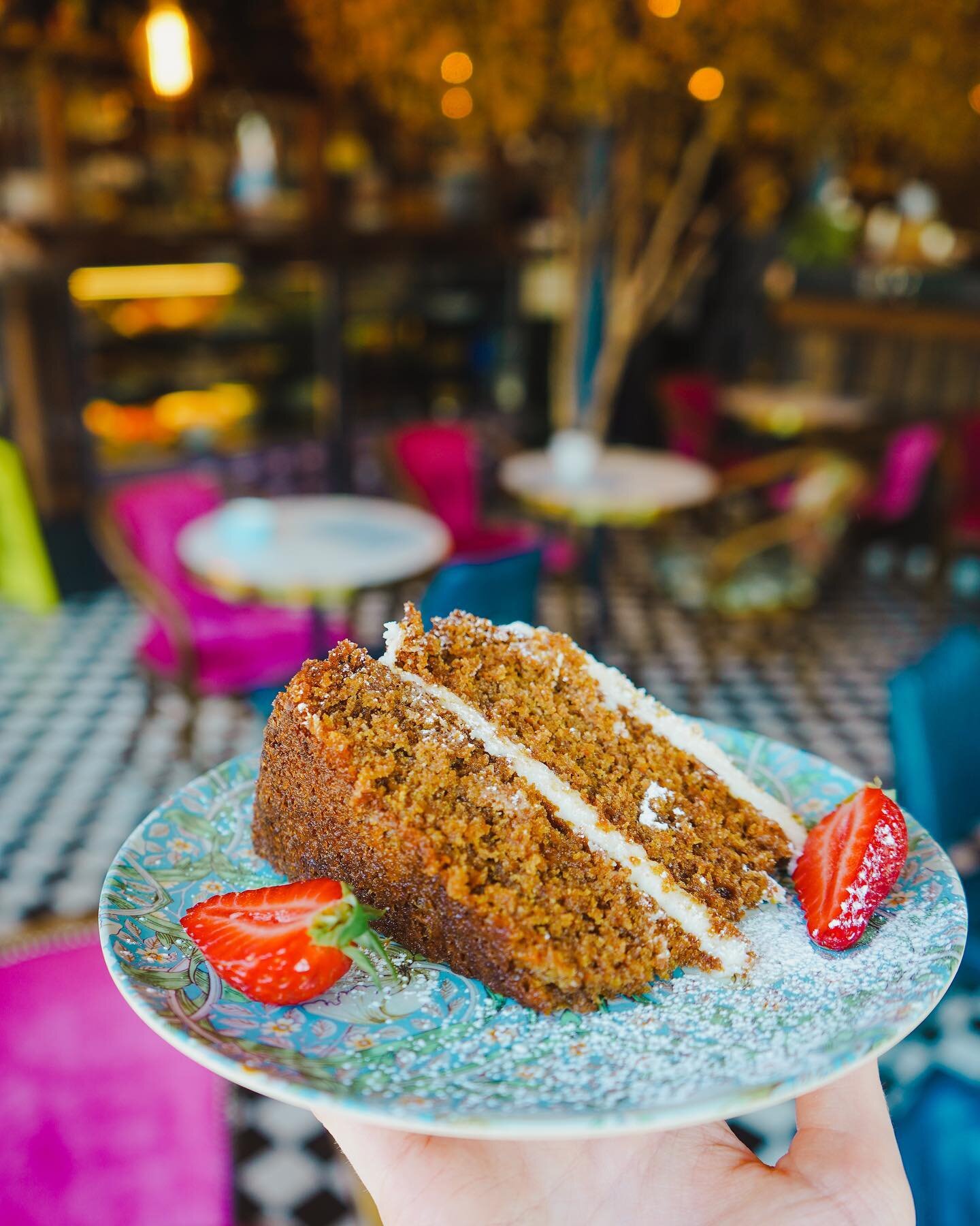 The return of a champ - our Carrot &amp; Pistachio Cake is BACK! 🥕🥕🥕