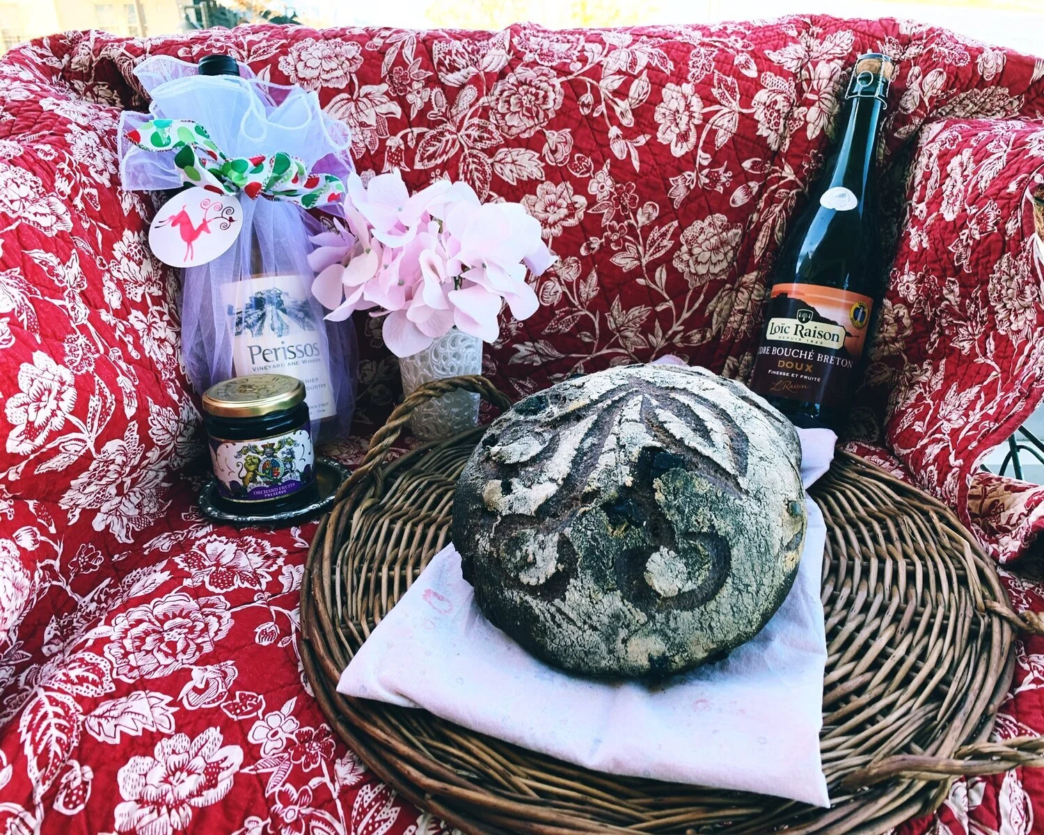 Hearty, satisfying dark chocolate-cherry sourdough is wonderful with fresh cheese (such as cream cheese or chevre) and jam, whether for breakfast, brunch or as part of a festive holiday spread.