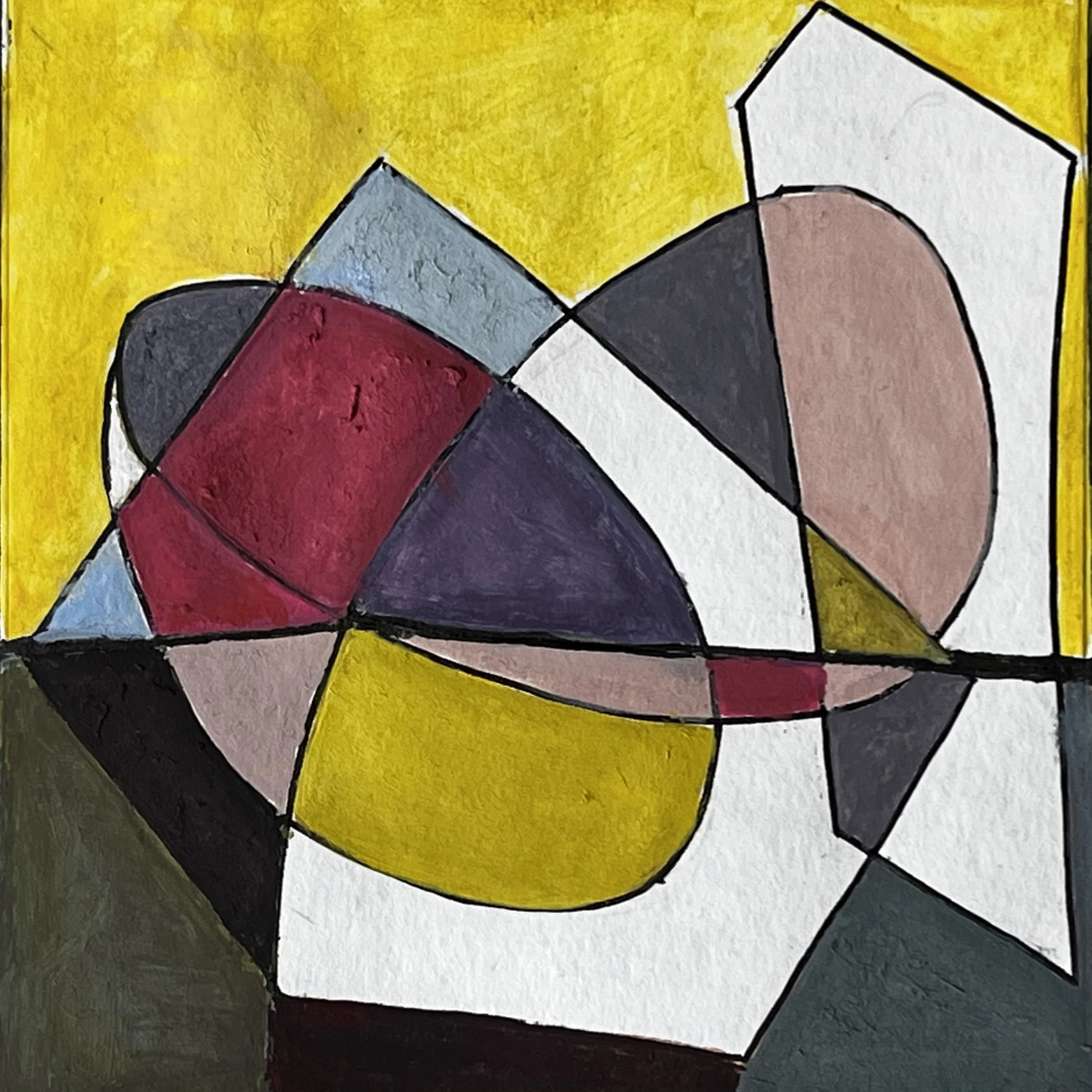 Aan zee, gouache '25  / 15x15cm