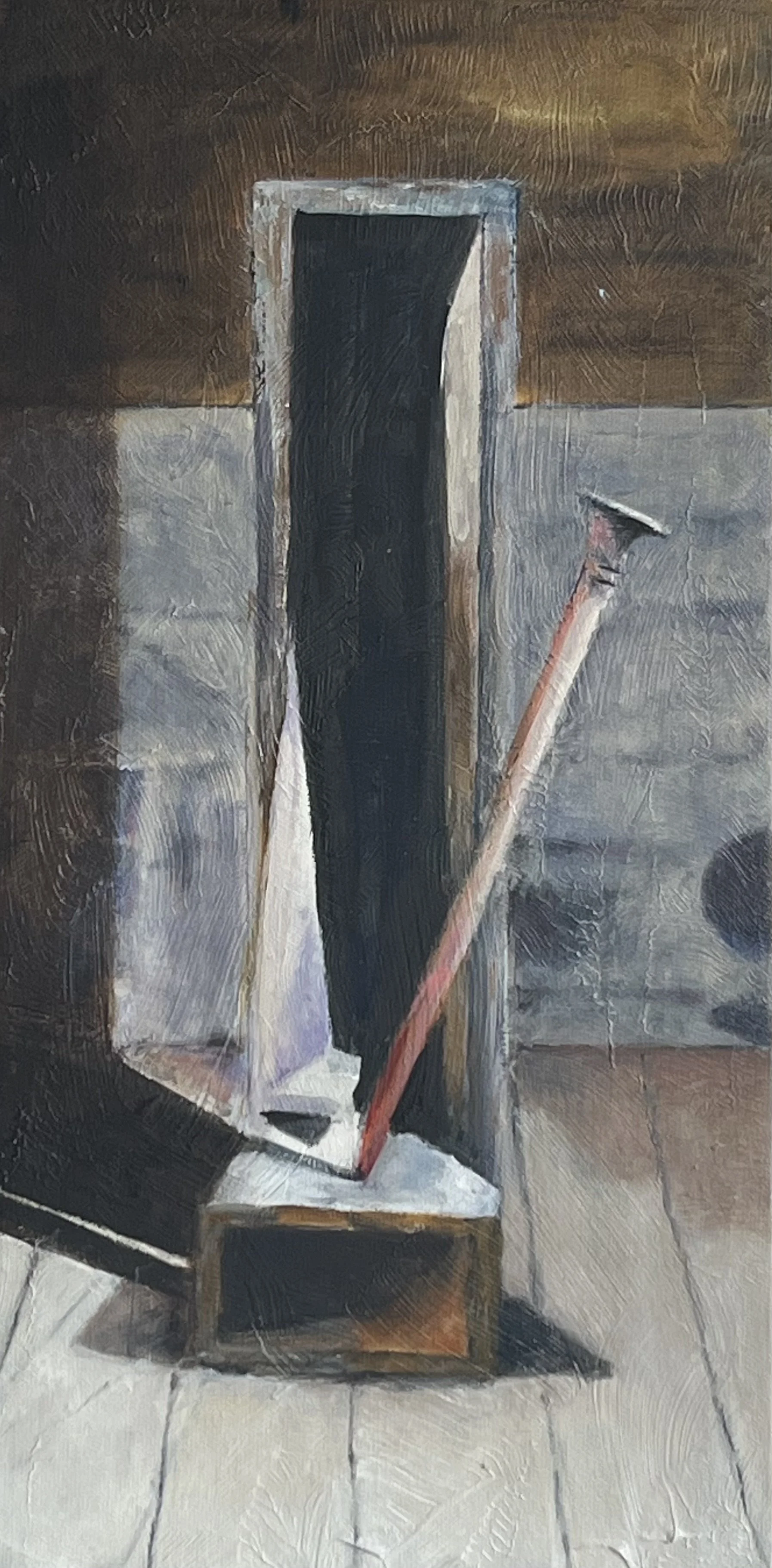 Ø BPM / oil on cotton, 40x20cm