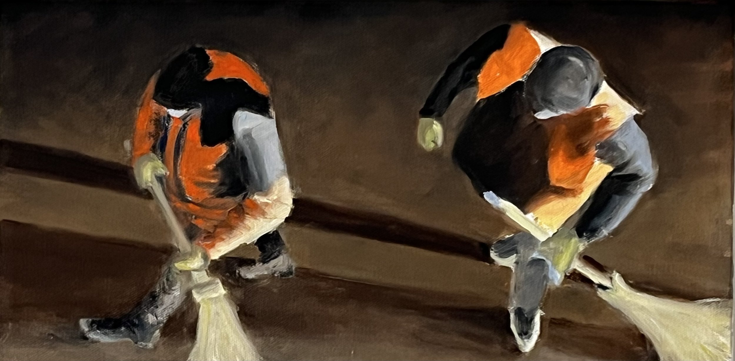 From above-2 / 2026 / oil on cotton, 20x40cm