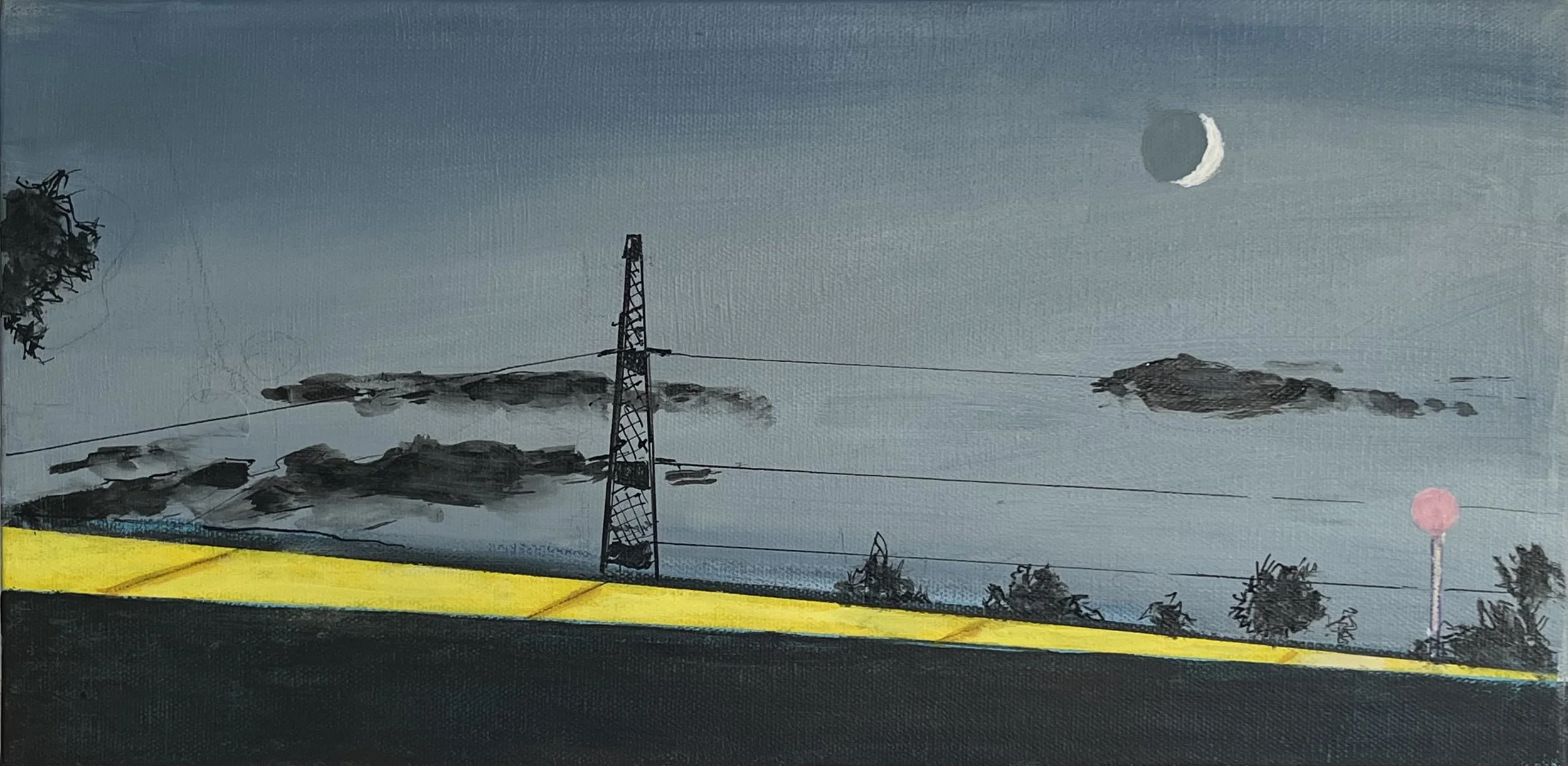 Avonduur / acryllic, ink /, 20x40cm