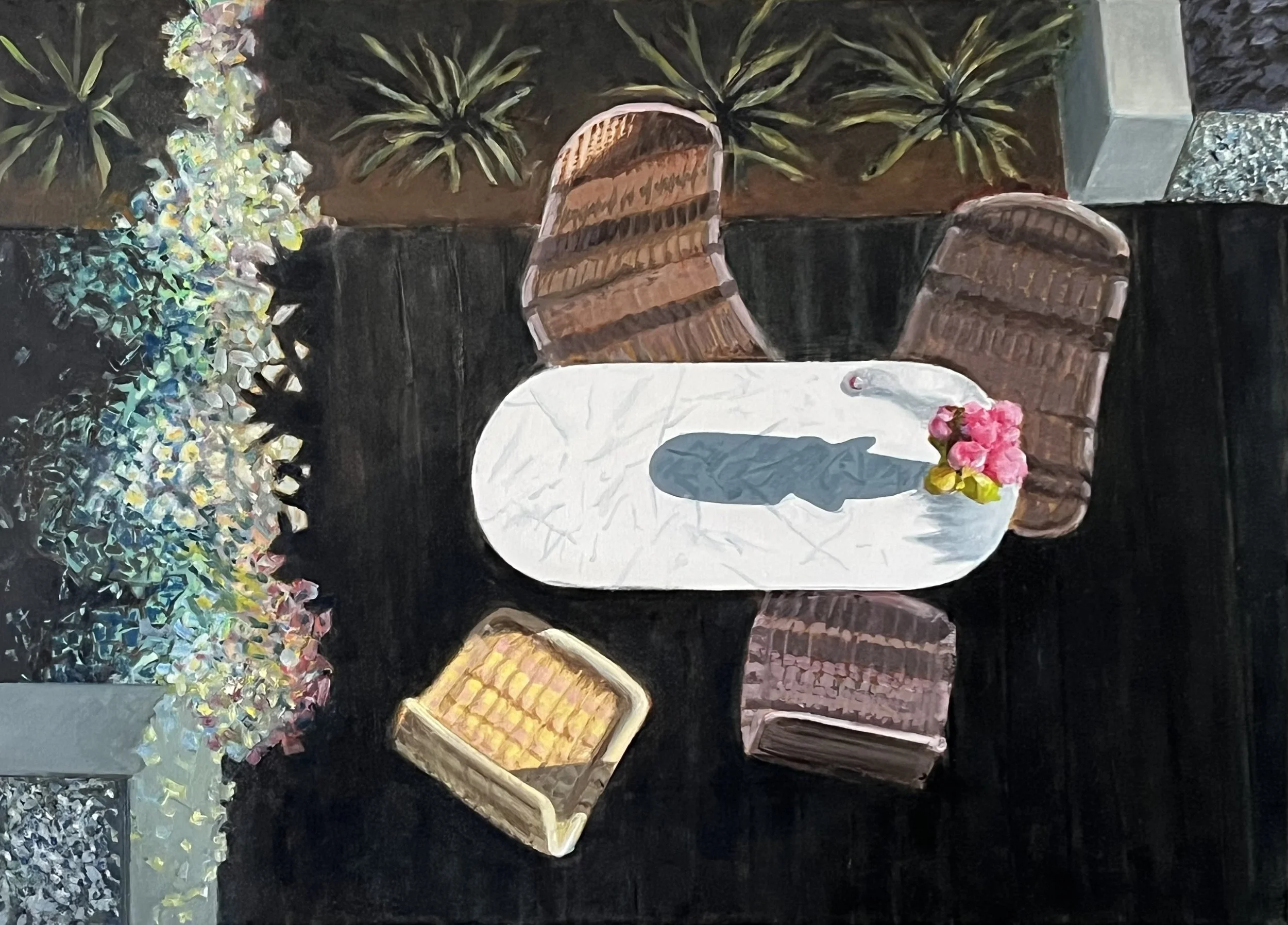 From above-1, 2026 / acrylcc & oil on cotton / 50x70cm