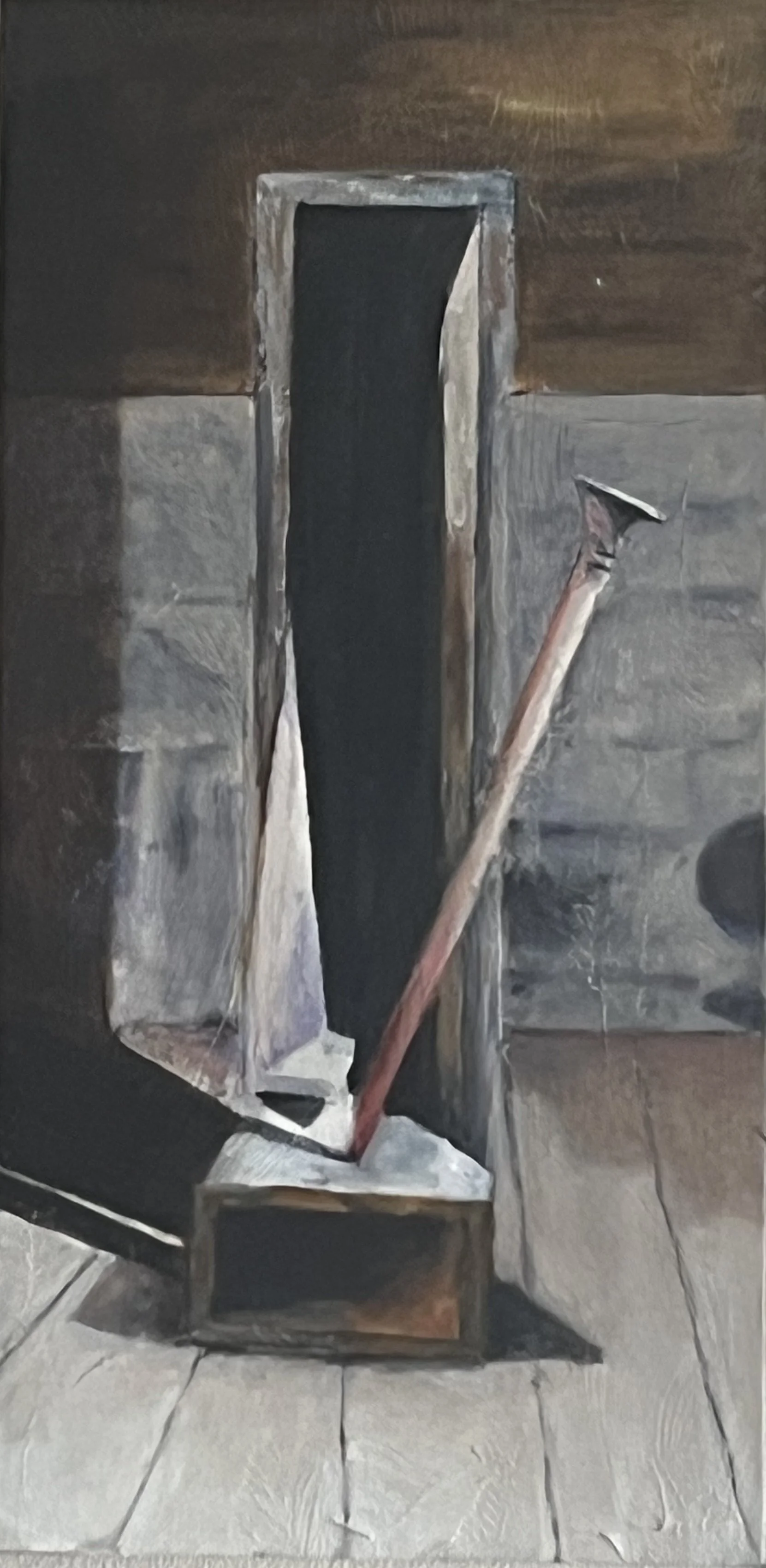 Metronome, ZERO BMP / oil on cotton, 40x20cm