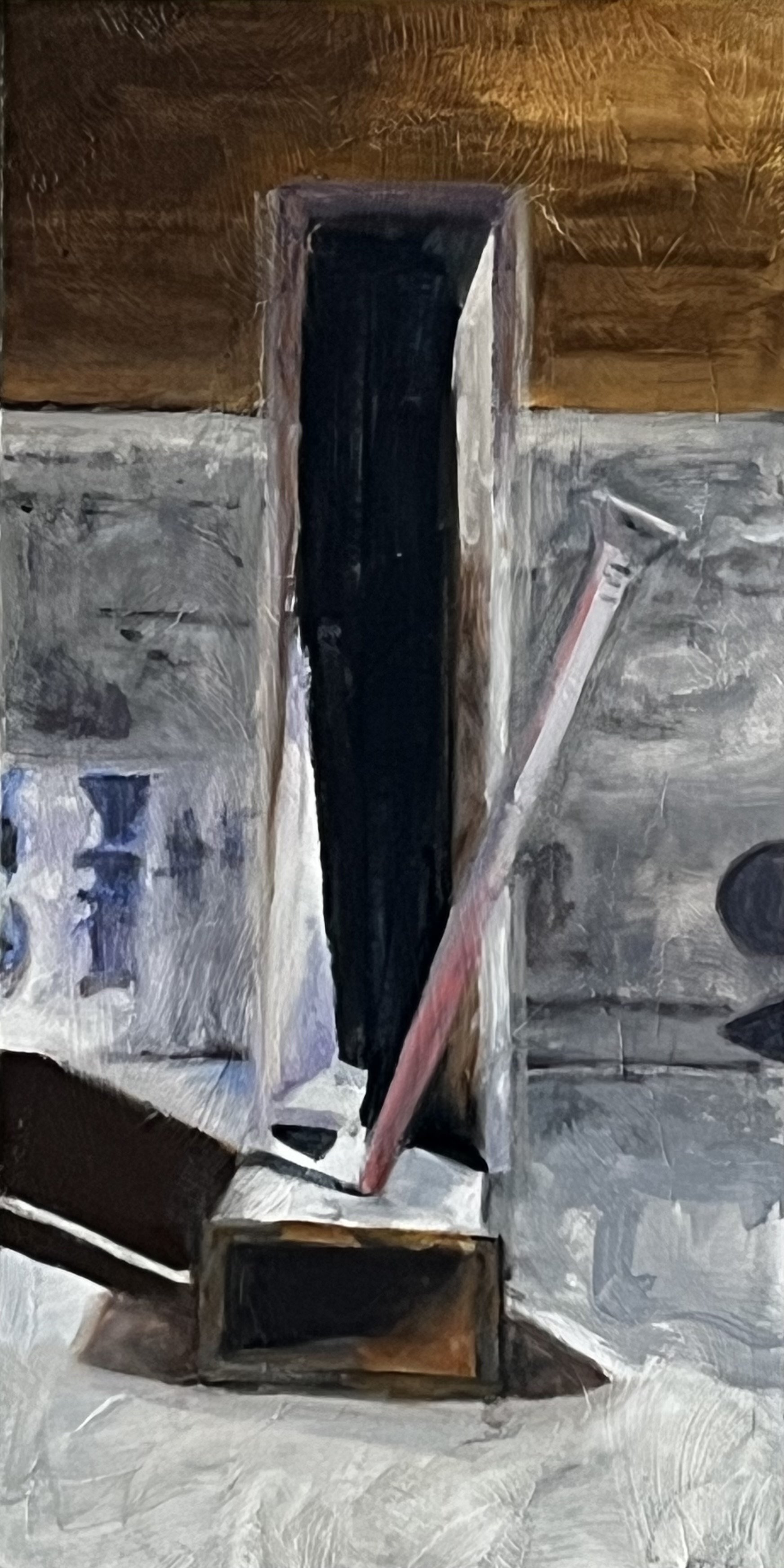 Metronome, 0 BMP / oil on cotton, 40x20cm