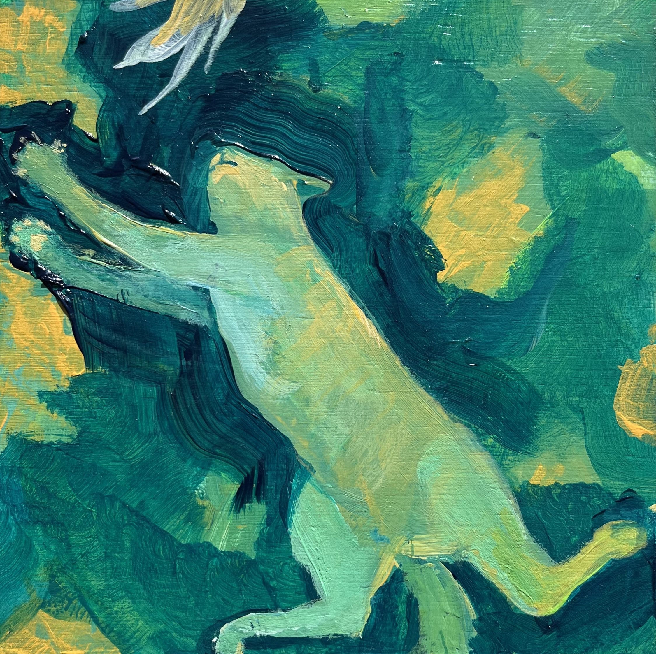 Play, 2025 - Acrylic on Wood Panel - 4x4"