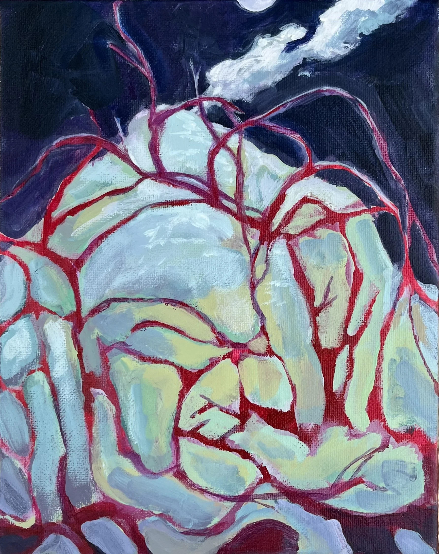 Smoke Signal, 2025 - Acrylic on Canvas - 8x10"