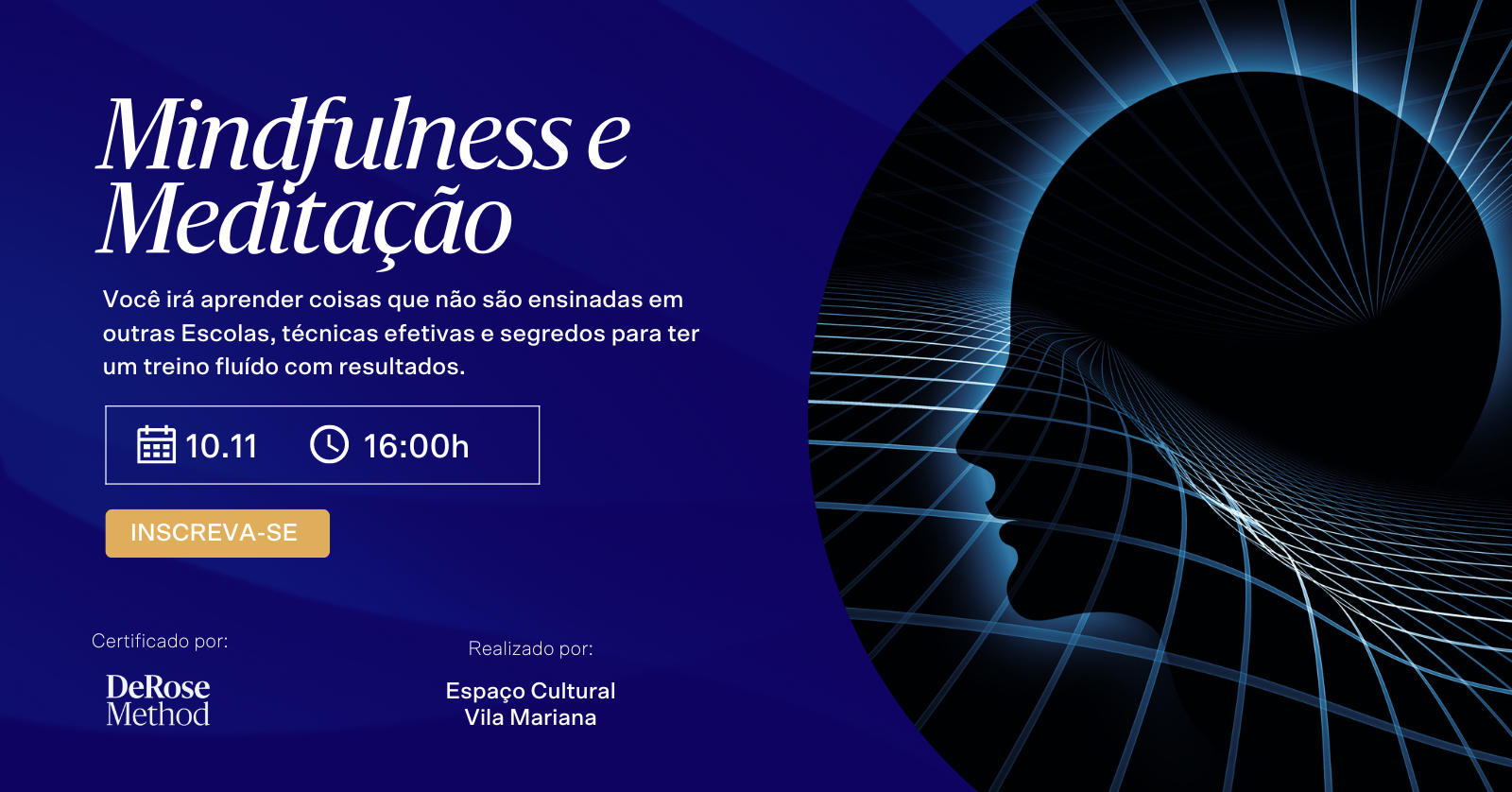 Workshop: Meditação e Mindfulness | 10/12/22