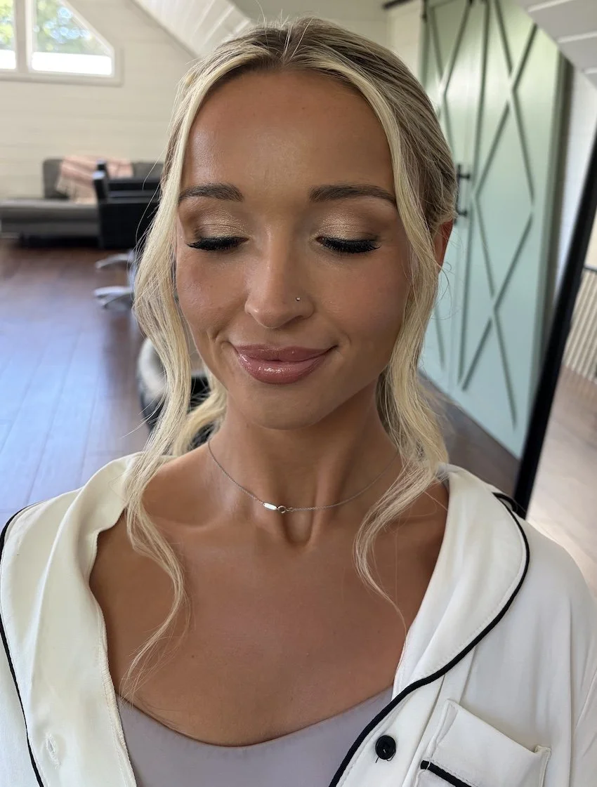 bridal makeup look for blonde hair and tan skin